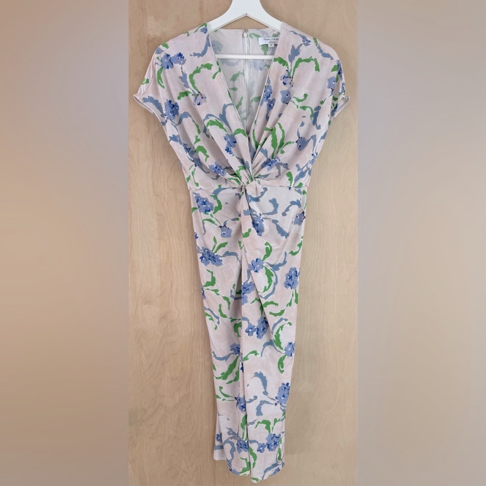 Prabal Gurung Collective Brushstroke Floral Midi Dress - Picture 3 of 12